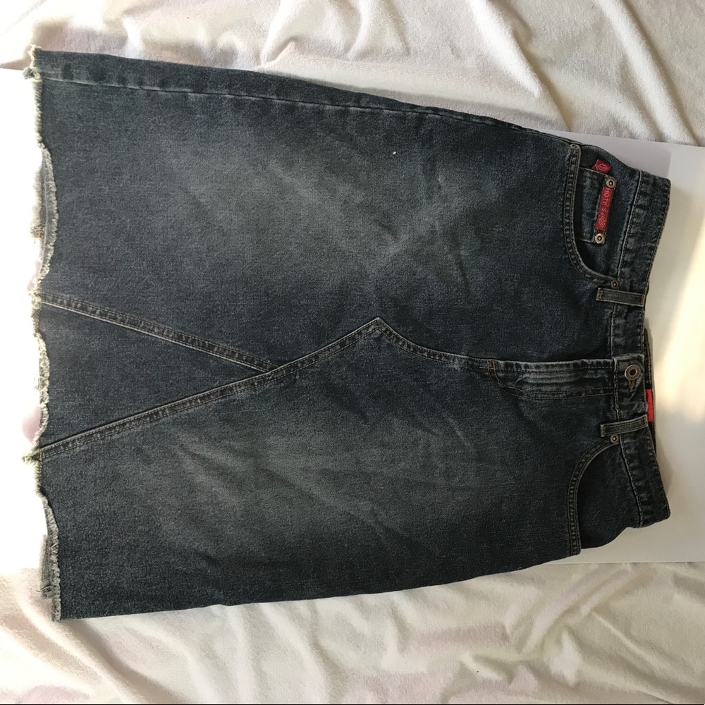 Hot kiss knee length jean skirt. Size 5