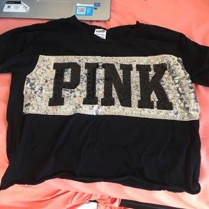PINK Bling Shrunken Tee