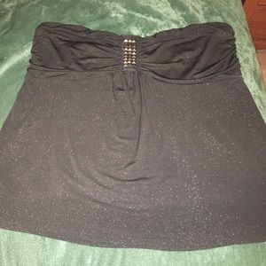 Sparkly, Strapless top