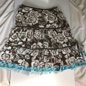 Billabong size S Hawaiian print knee length skirt