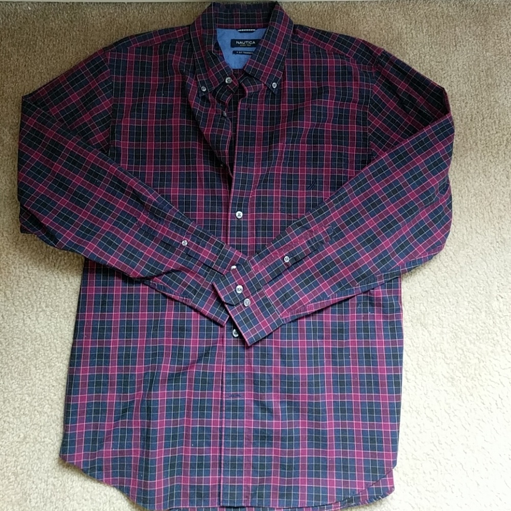 SALE! Nautica L, autoumn clour cotton men's shirt