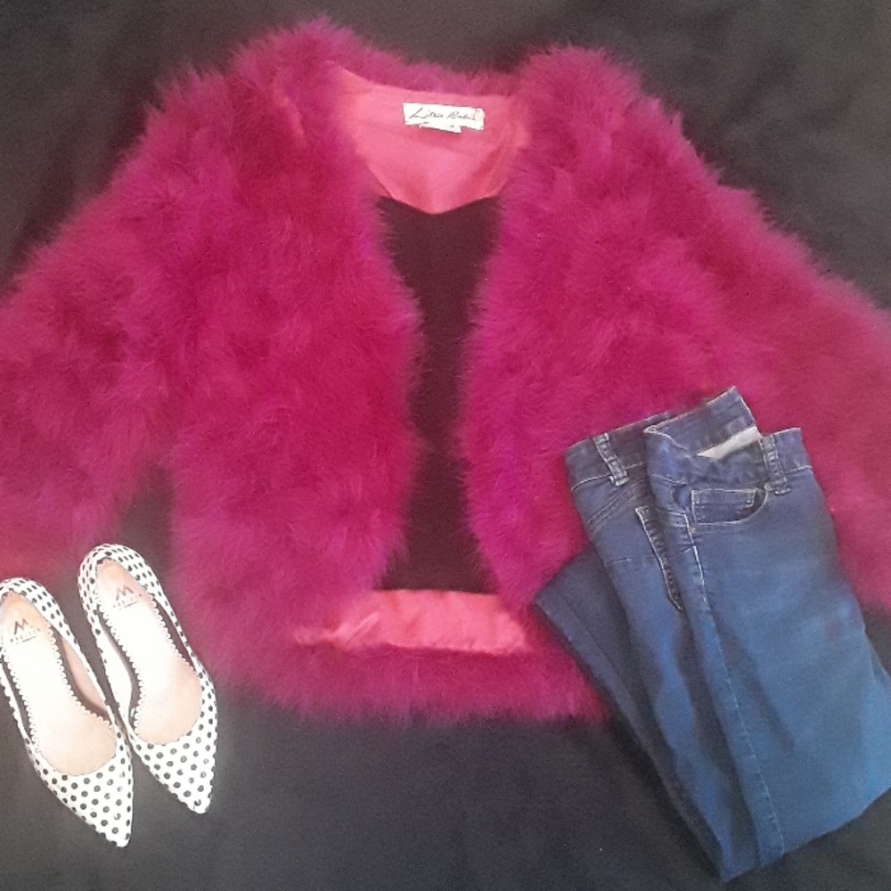 Lillie Rubin Ostrich Feather Jacket