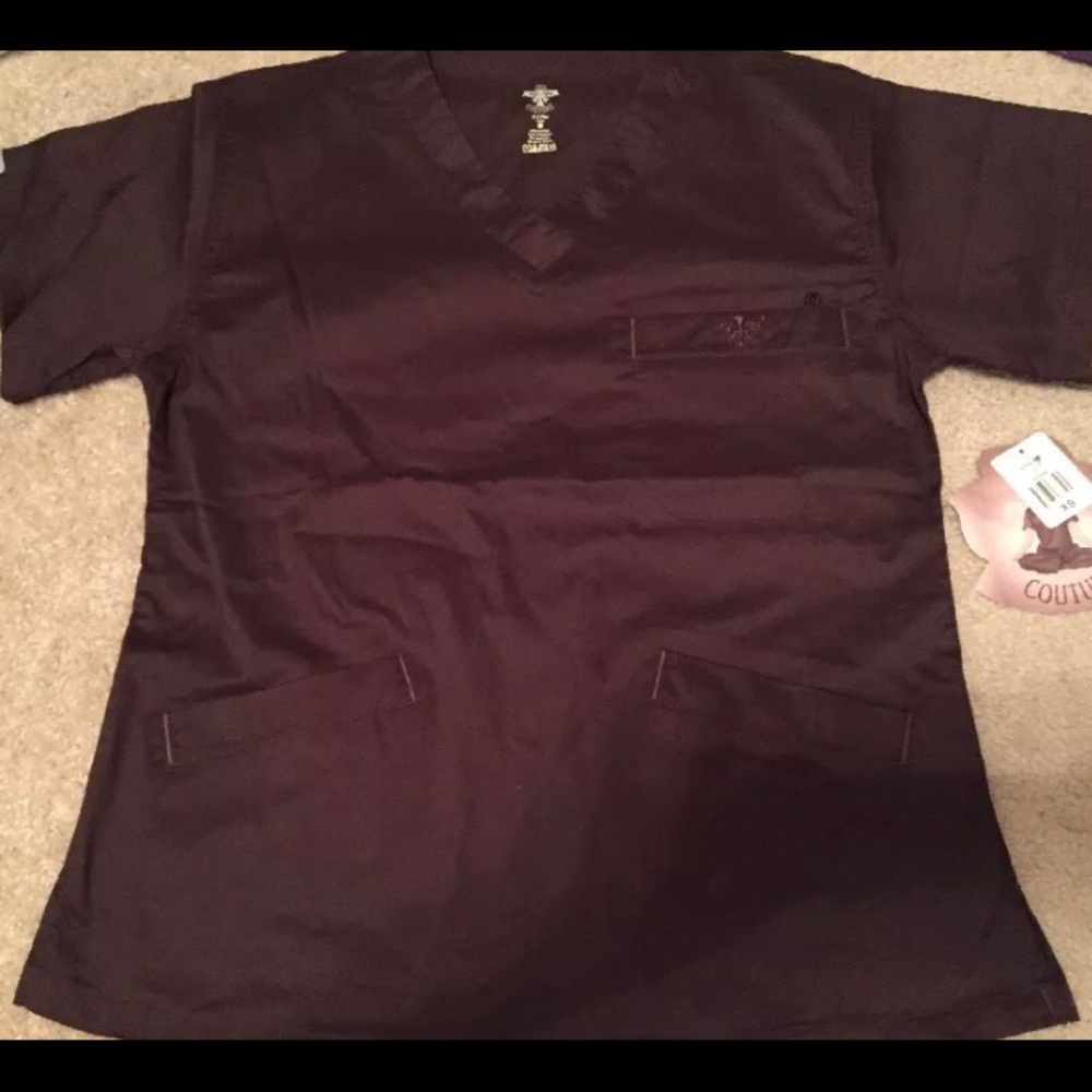 Med Couture Expresso Scrub Top 8403 Size XS NWT