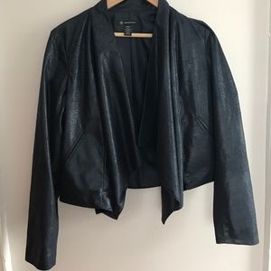 INC INTERNATIONAL CONCEPTS DRAPE JACKET navy blue
