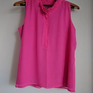 J crew pink silk sleeveless blouse size 4