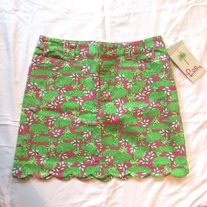 MOVING SALE NWT Lilly Pulitzer hippo mini skirt 2