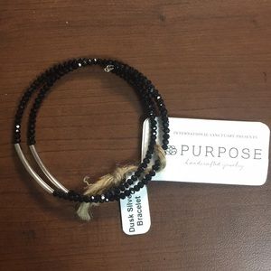 Black PURPOSE handcrafted jewelry bracelets