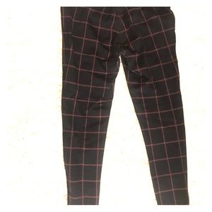 Loft Windowpane Leggings in Seamed Ponte