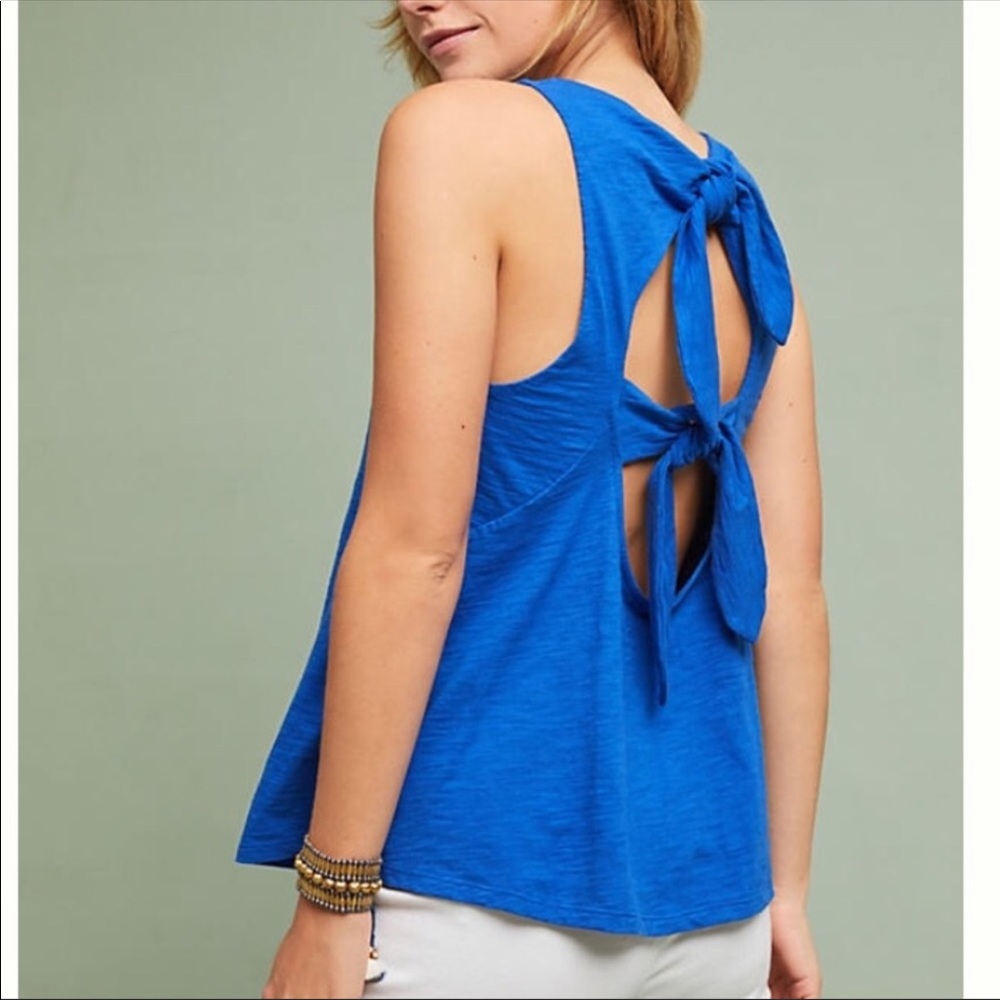 Anthropologie RO&DE Bow Back tank! Size Large.