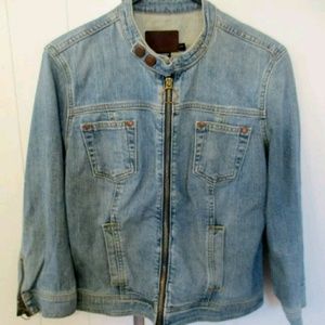 Calvin klein denim moto jacket