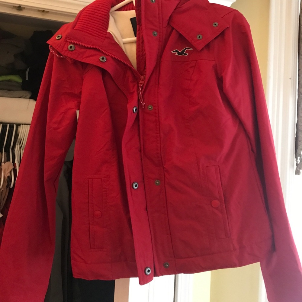 Hollister red jacket