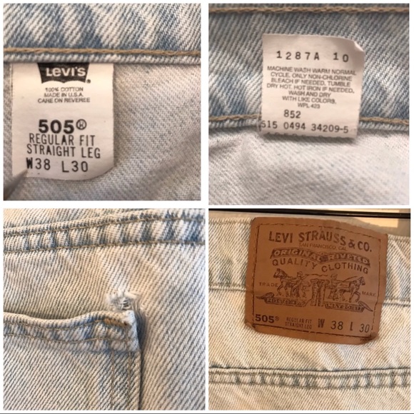 VINTAGE 505 Light/white Wash perfect to customize - Picture 5 of 5