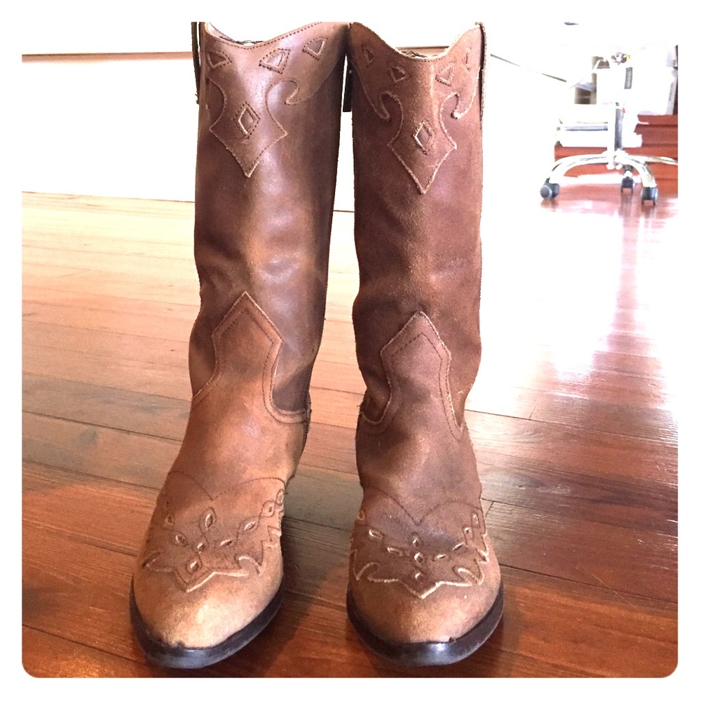 Reba brown leather boots