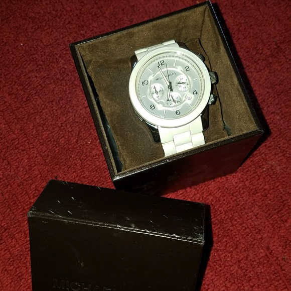 Michael Kors White & Silver Watch