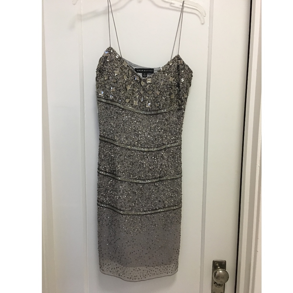 Aidan Mattox Beaded / Sequin Cocktail Dress