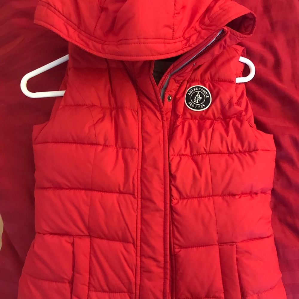 Red sleeveless jacket