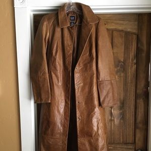 Long leather coat