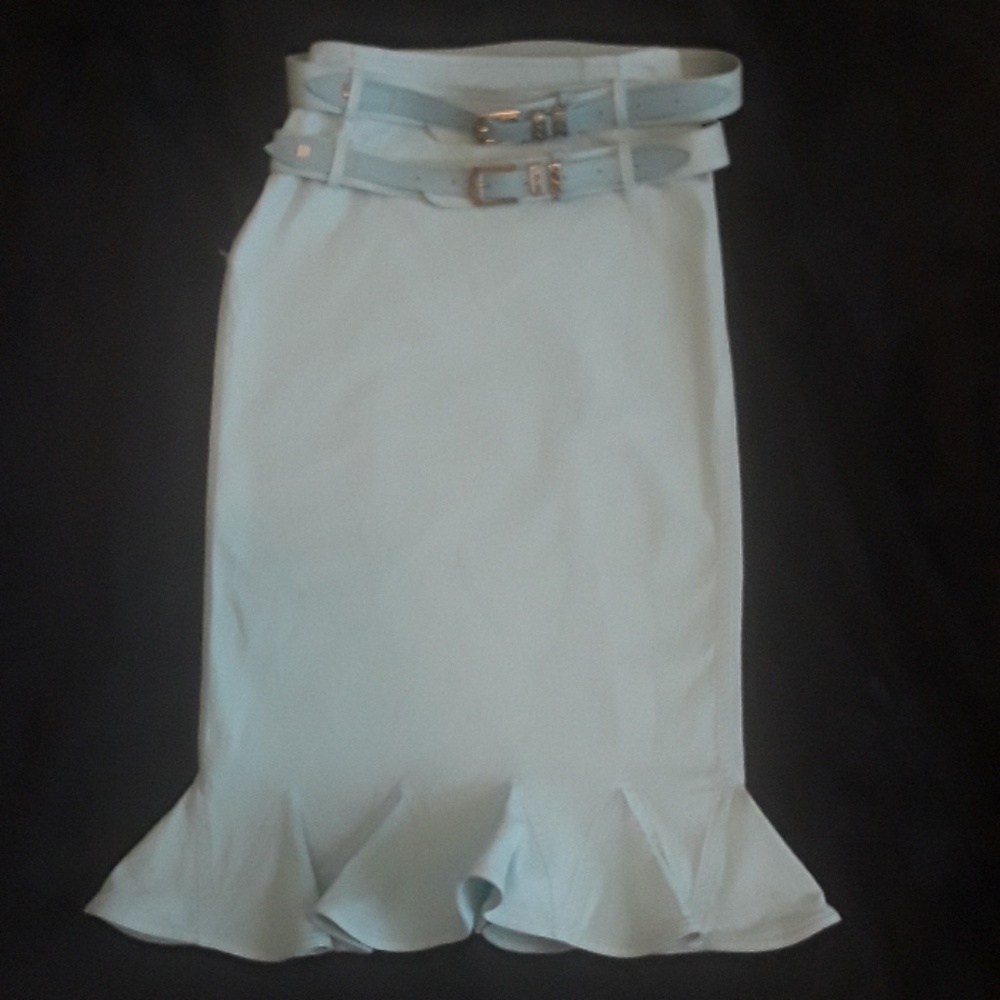 Vintage Christian Dior Blue Pencil Skirt