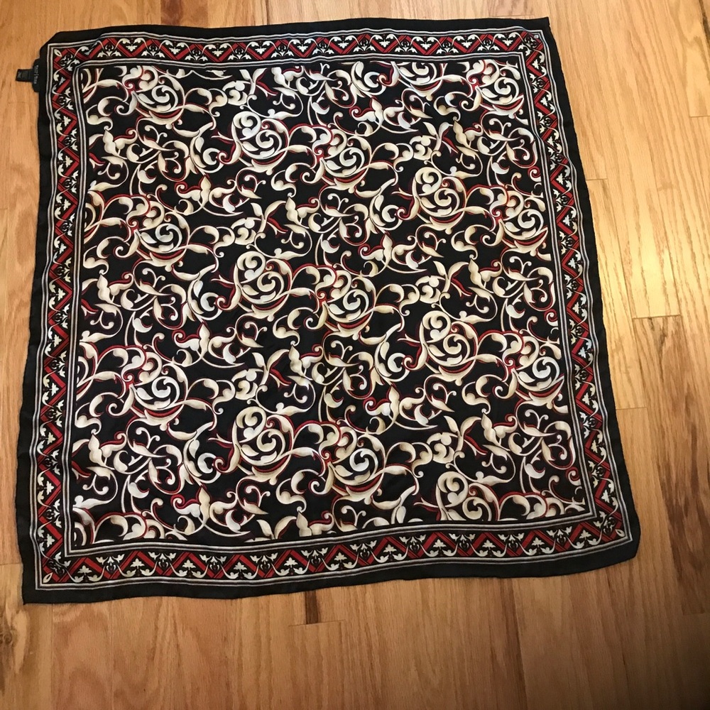 White House Black Market silk red scarf