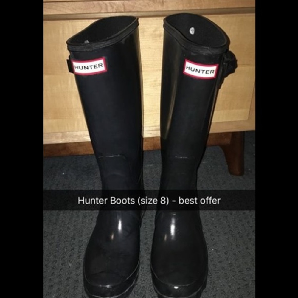 Matte Black Hunter Boots