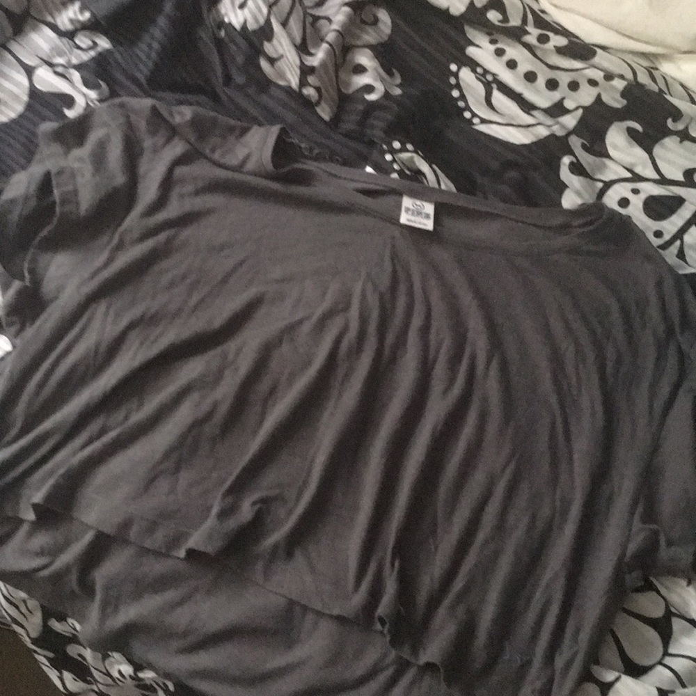 PINK size small gray crop top