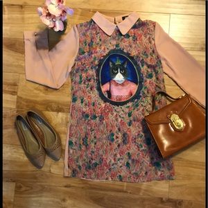 Chiffon cat dress