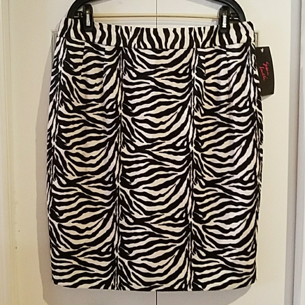 Zebra print fur skirt plus size 18W