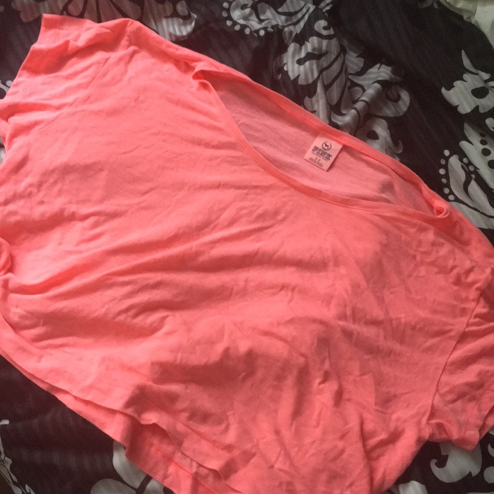 PINK neon crop top size small