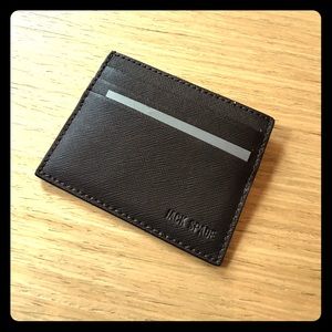 Jack Spade - six card holder brown leather wallet