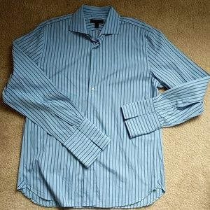 SALE! L classic fit blue with black stripes shirt