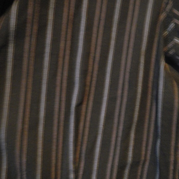 Semi-fitted Black Striped Button down blouse - Picture 3 of 3