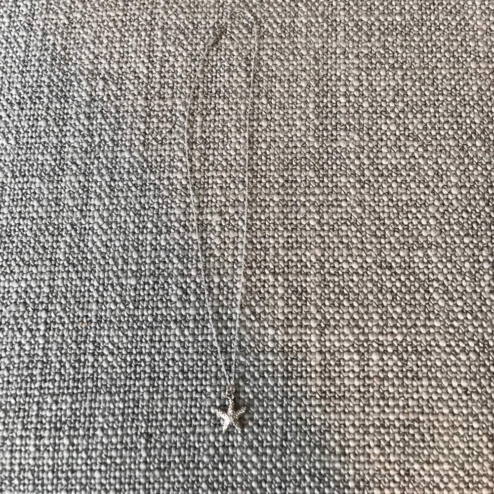14 K white gold Starfish necklace