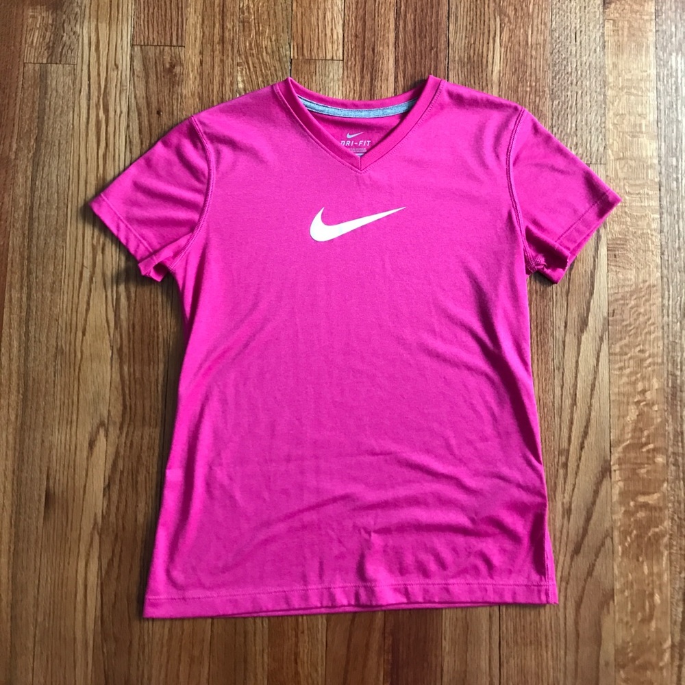Nike dri-fit shirt. Size large in kids.