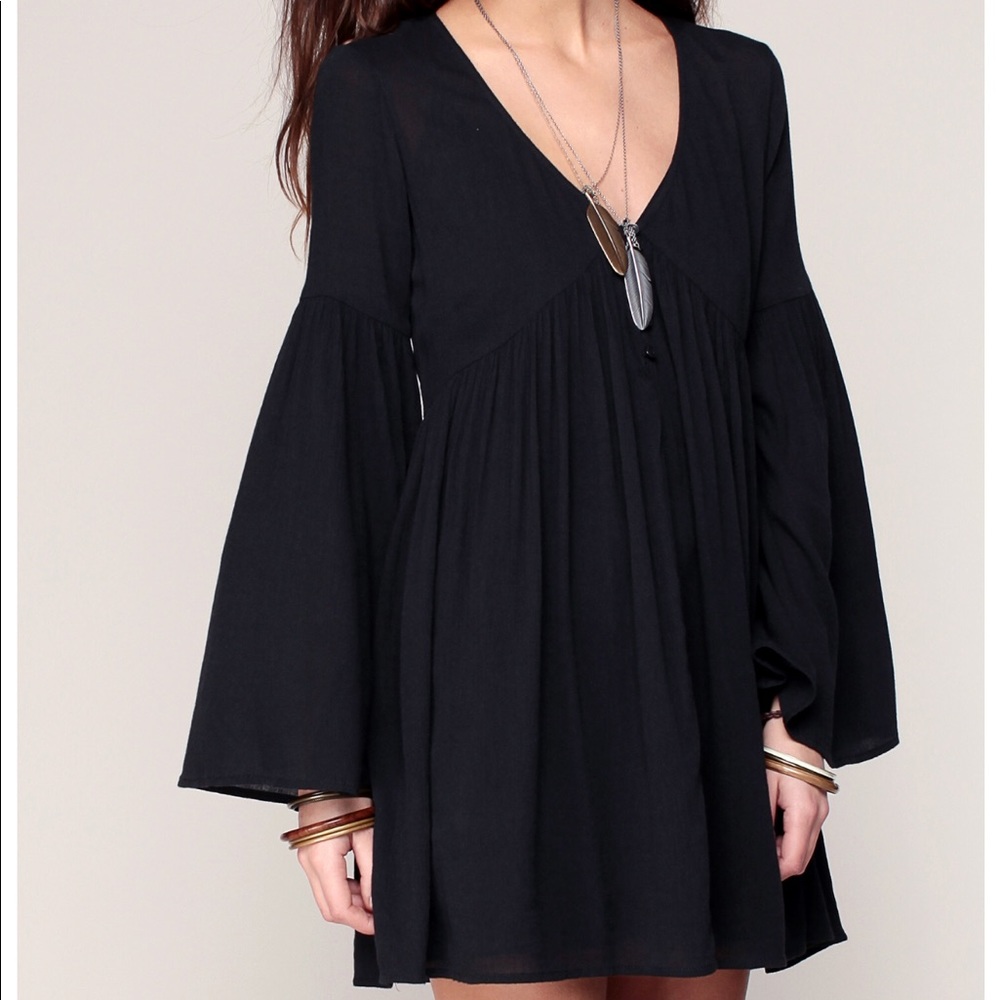 Denim and supply empire waist bell sleeve dress
