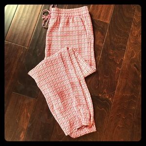 Adorable printed silk joggers!