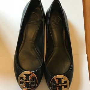 Tory Burch Black/Gold Flats
