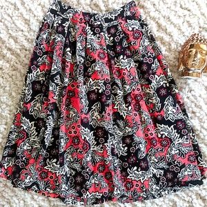 Midi floral skirt