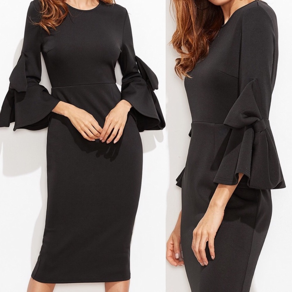 🎄⚡️🛍2XHP🏆🆕👀Oversized bow detail pencil dress - Picture 2 of 8