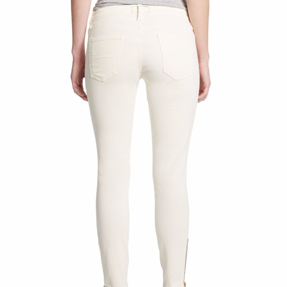 Current/Elliott SoHo Zip Stilleto - Bone White- 24 - Picture 2 of 8