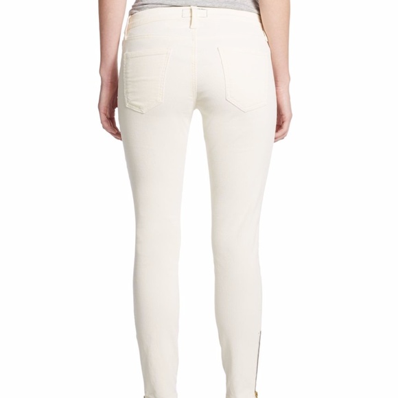 Current/Elliott SoHo Zip Stilleto - Bone White- 24 - Picture 2 of 8