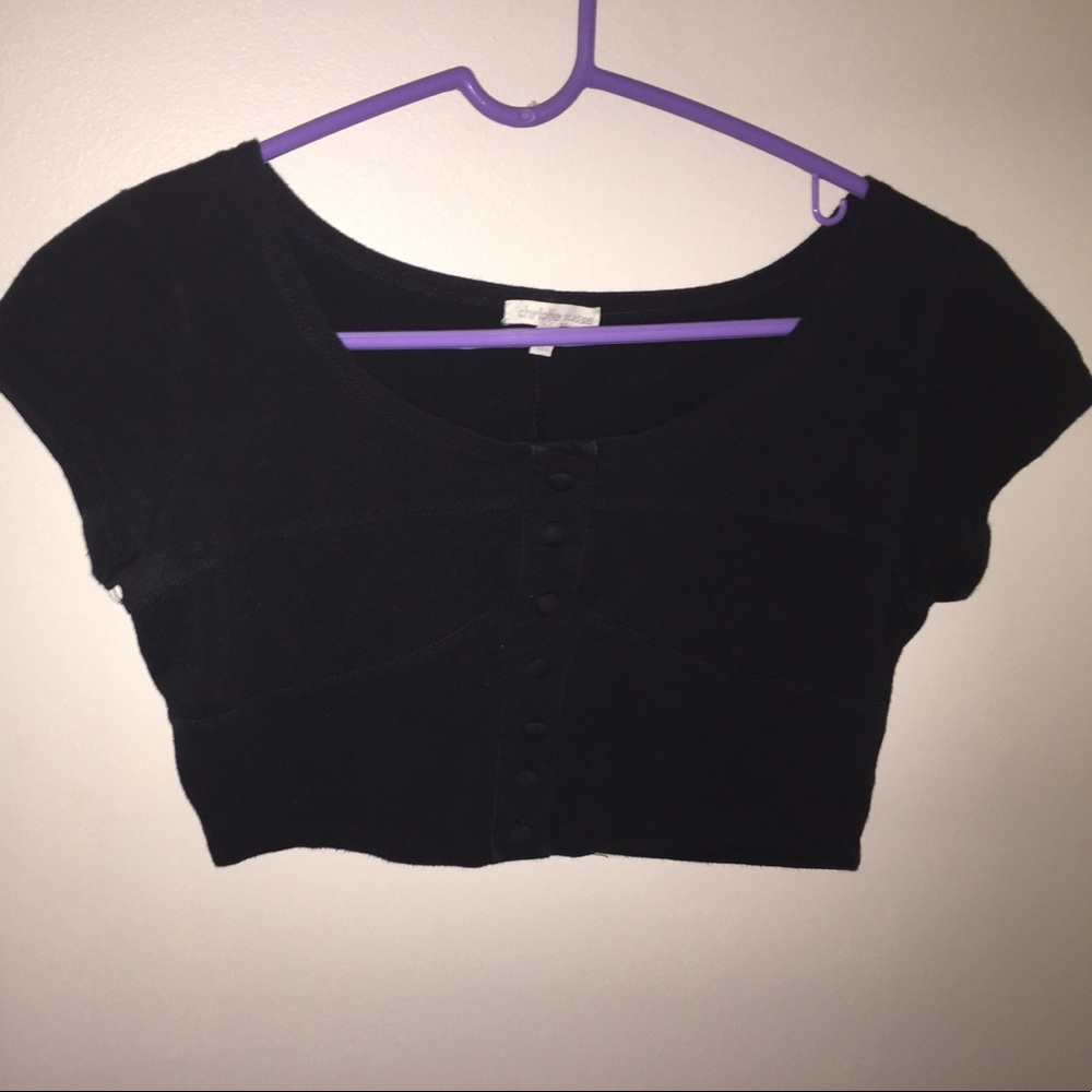 Charlotte Russe Black Crop Top