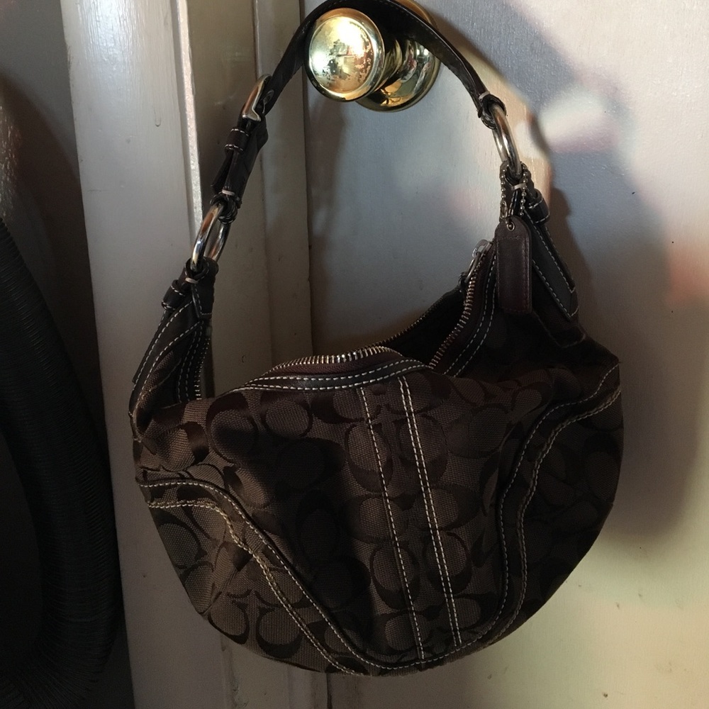 Brown coach purse