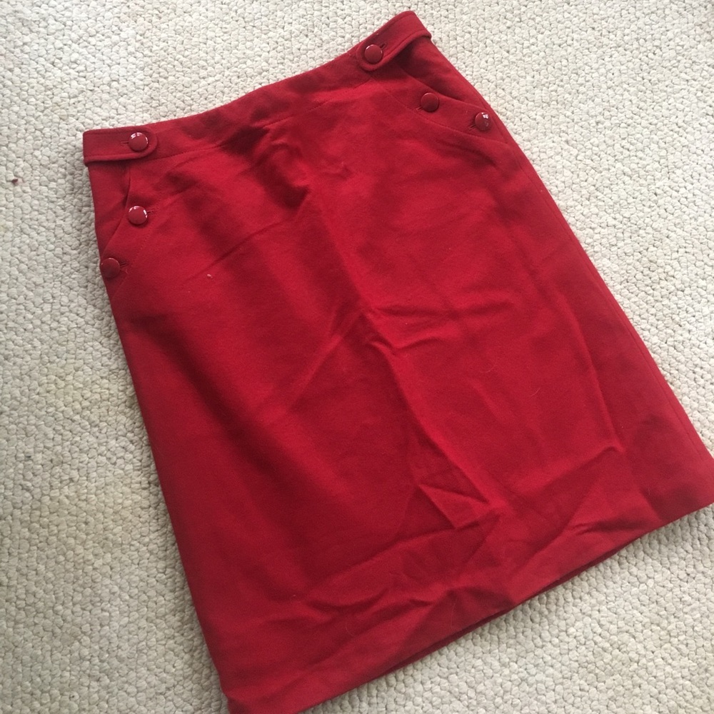 Jcrew red skirt Christmas