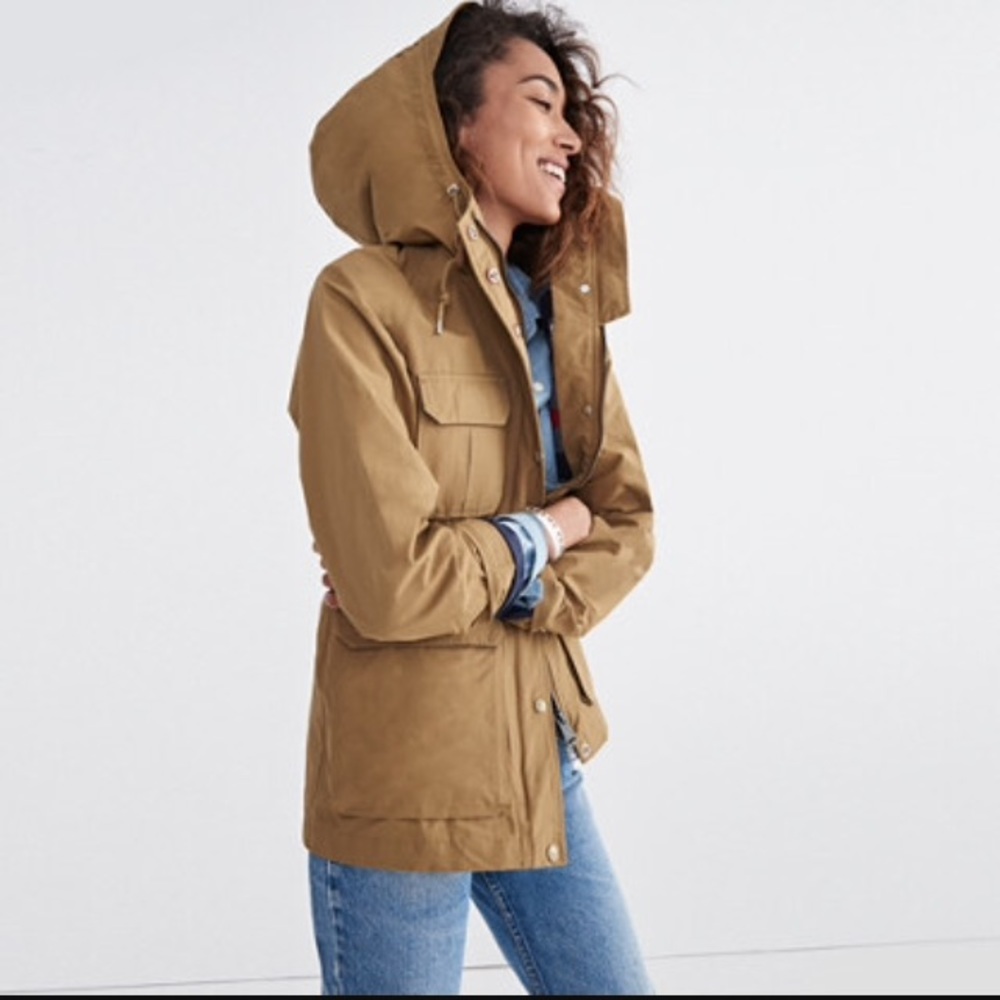 Madewell x Penfield rain jacket tan