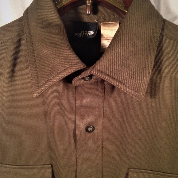 Vintage North Face Dark Green Button Down Shirt - Picture 2 of 8