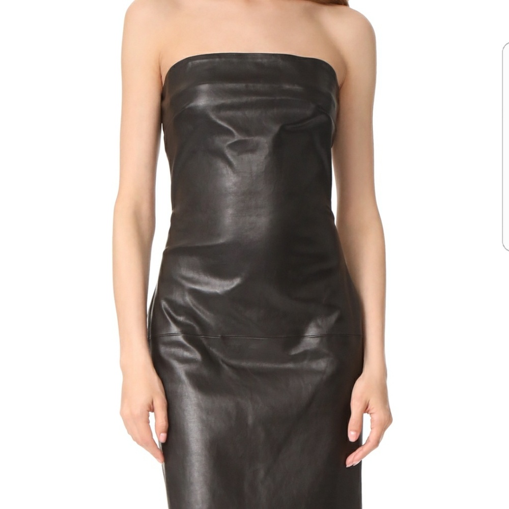 Barneys Leather tube dress