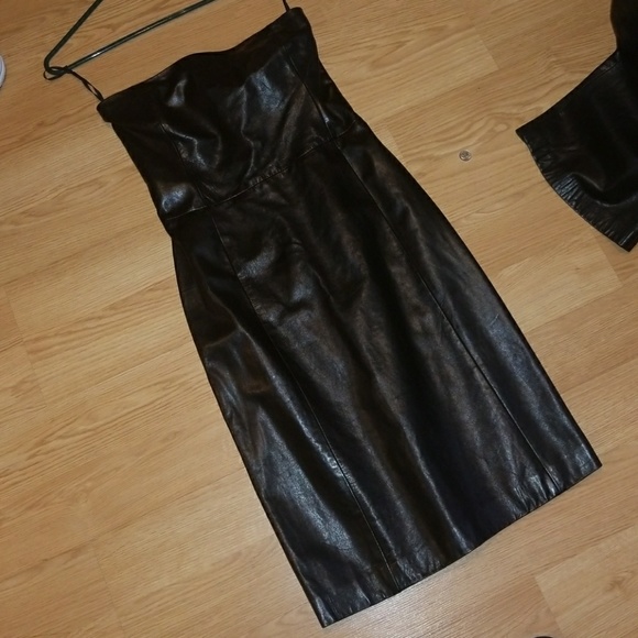 Barneys Leather tube dress - Picture 2 of 8