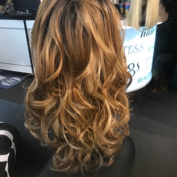 Ombré Loose waves Swisslace Free Part Wig main image 4