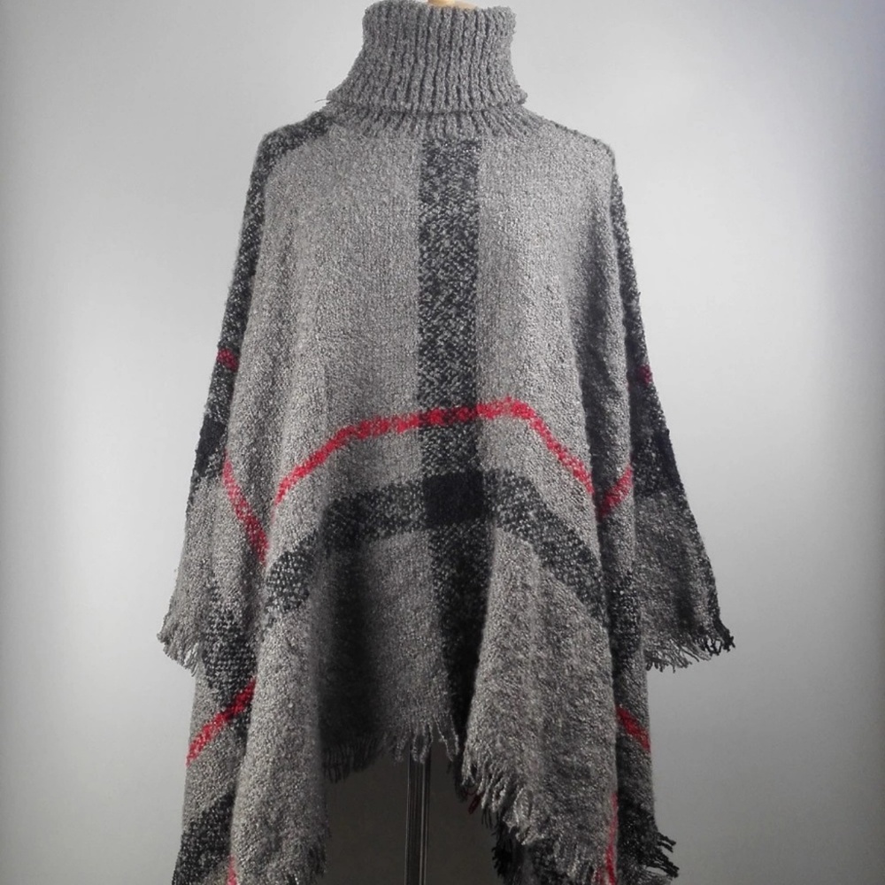 NEW, LAST ONE! Grey Sweater Poncho