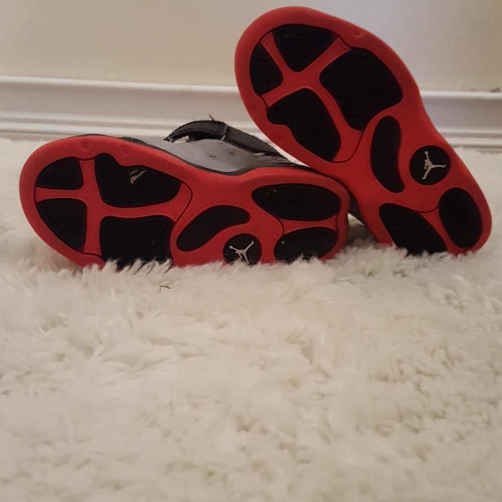 Infrared, Black, and Grey Jordans - Picture 3 of 4